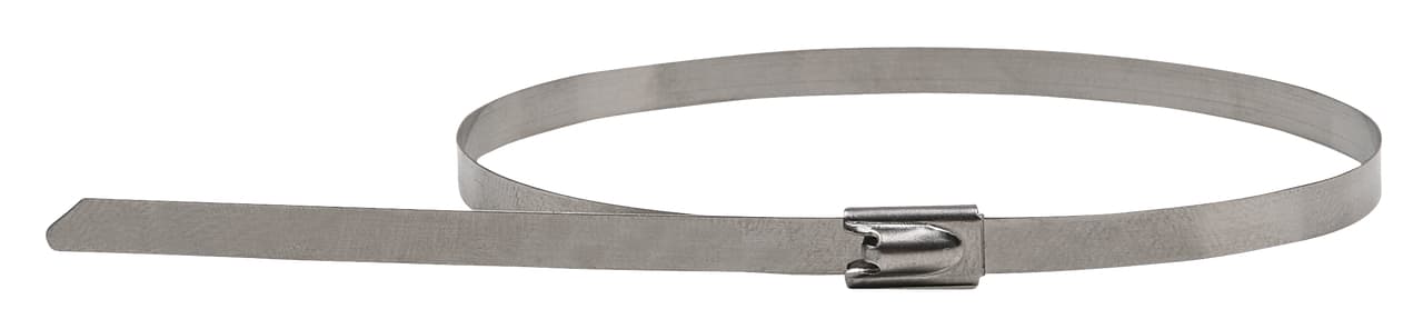 Colliers serre-câble en acier avec fermeture à bille - 4,6 x 250 mm, 100 pièces