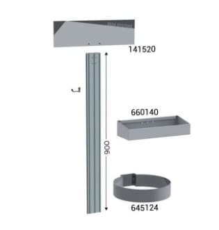 NETPOST 400B MURAL l 500 x P 500 x H 900 mm avec kit de fixation