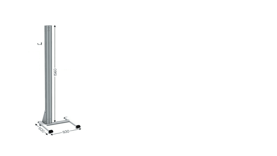 NETPOST 400A SUR PIEDS l 500 x P 500 x H 1560 mm