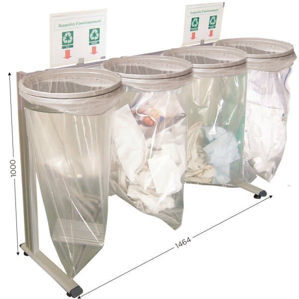 ECOPOST B 4 poubelles sans couvercle
