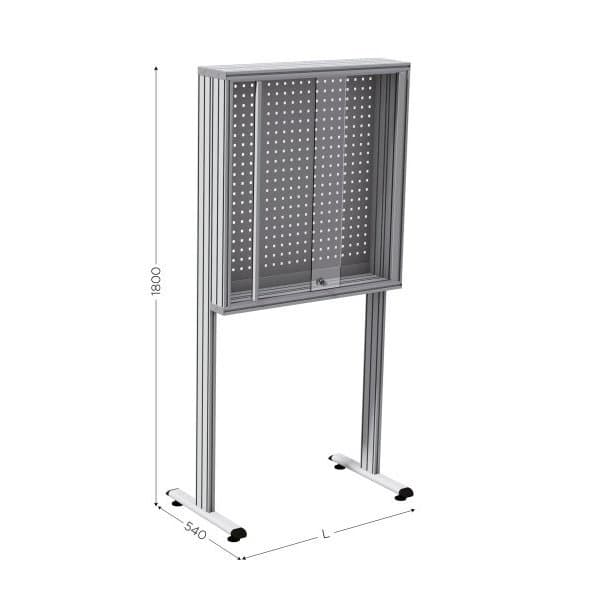 MAINTPOST 300B l 2056 x H 1800 mm Ep. 200 mm avec portes en PMMA verrouillables