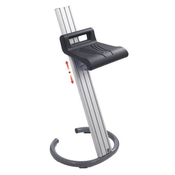 ASSIS-DEBOUT D'ATELIER BASIC 350 mm en polyurethane noir