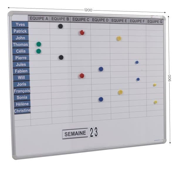TABLEAU DE PLANNING UNIVERSEL l 1200 x H 900 mm