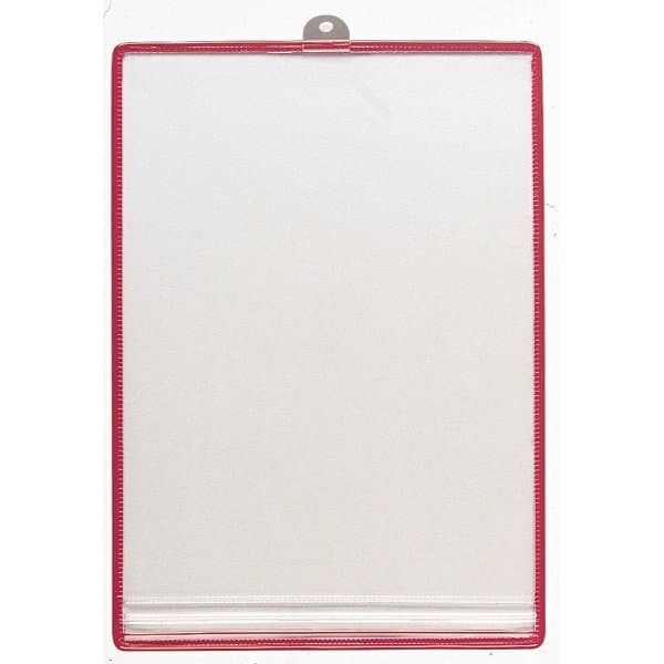 Lot de 5 pochettes INOX étanches A4 rouges à anse avec fermeture par zip