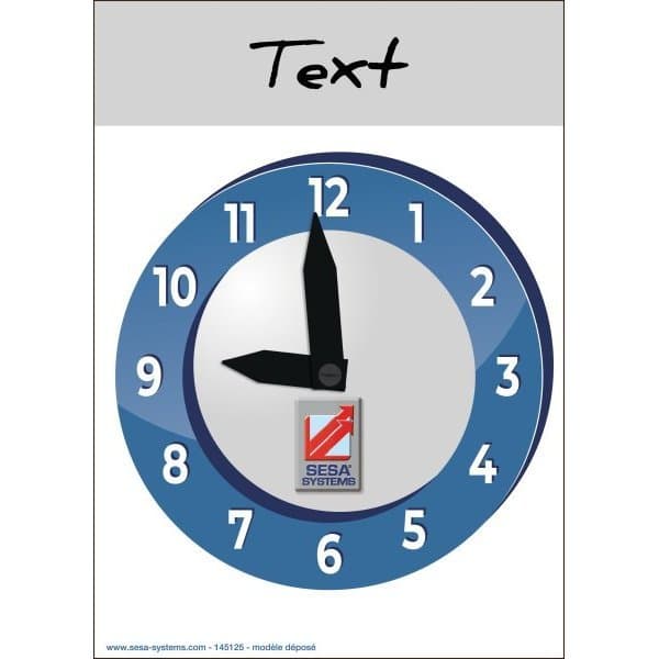 VISIOFLASH HORLOGE l 148 x H 210 mm