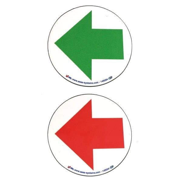 Lot de 5 flèches magnétique recto vert/verso rouge Ø 50 mm