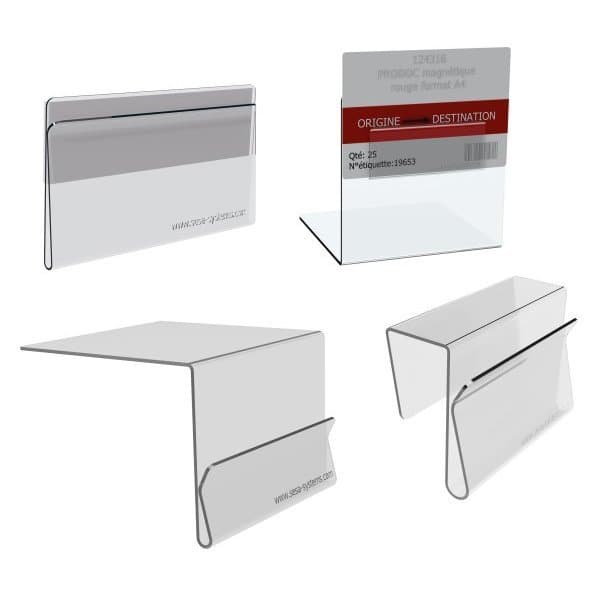 Lot de 10 supports CARTE KANBAN à poser sur caisse