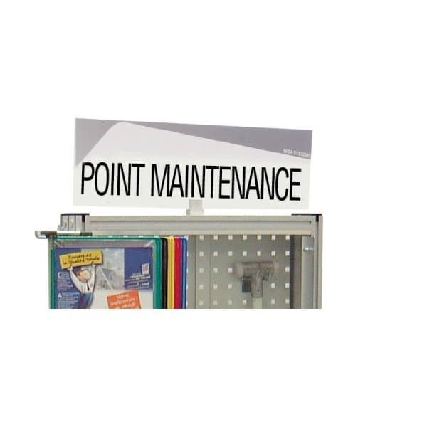 "Bandeau design ""POINT MAINTENANCE"" l 600 x H 170 mm avec etrier de fixation (