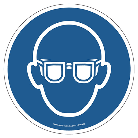 Lot de 2 pictogrammes adhésif au sol EXTRA Lunettes Ø 200 mm