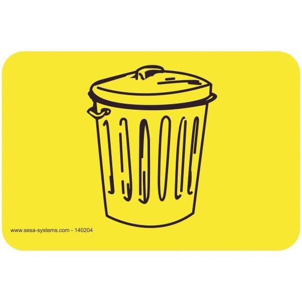 Lot de 2 pictogrammes adhésifs Poubelle EXTRA L 300 x H 200 mm Ep. 0,84 mm