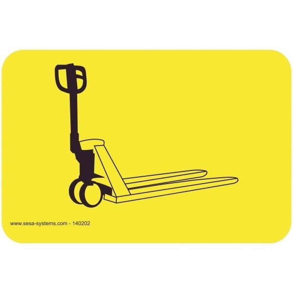 Lot de 2 pictogrammes adhésifs Transpalette EXTRA L 300 x H 200 mm Ep. 0,84 mm