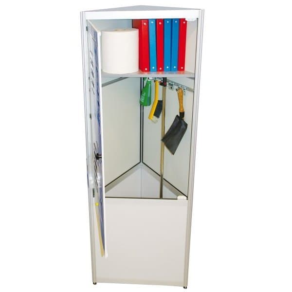 TRISPACE C l 720 x H 2000 mm tôle blanche vernie et rangement intérieur