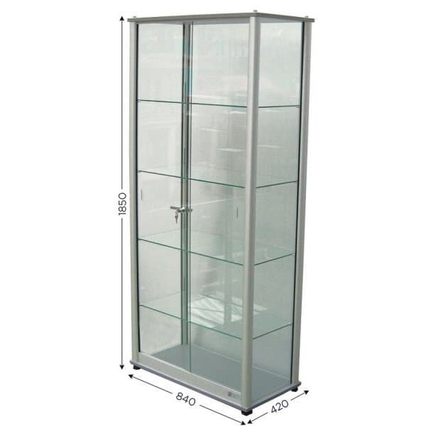 VITRINE D'EXPOSITION B l 840 x P 420 x H 1850 mm rectangulaire