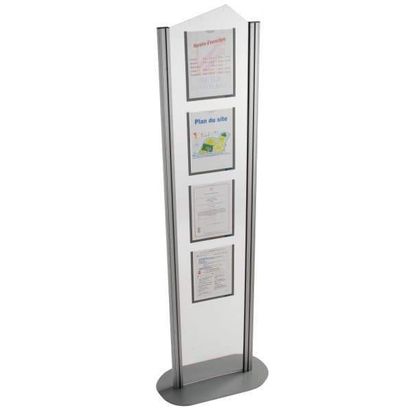 COM'DESIGN ACCUEIL B avec 4 prodoc A4 l 490 x H 1975 mm