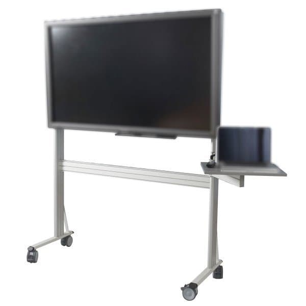 Support aluminium pour E-MEETING 55'' à 75'' sur roulettes