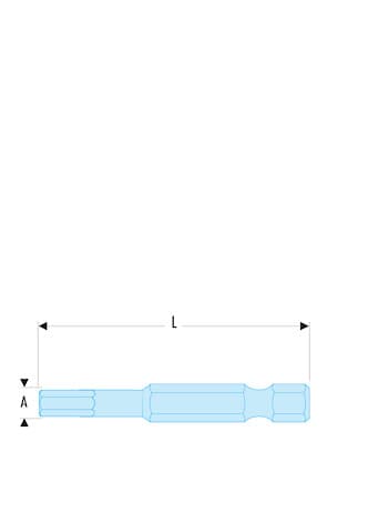 EMBOUT 1/4 6 PANS 4,0 L 50MM