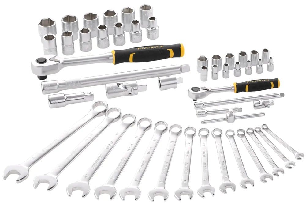 COFFRET DE DOUILLES ¼’’ + ½’’ + CLÉS MIXTES - JEU DE 50 PCS - FATMAX