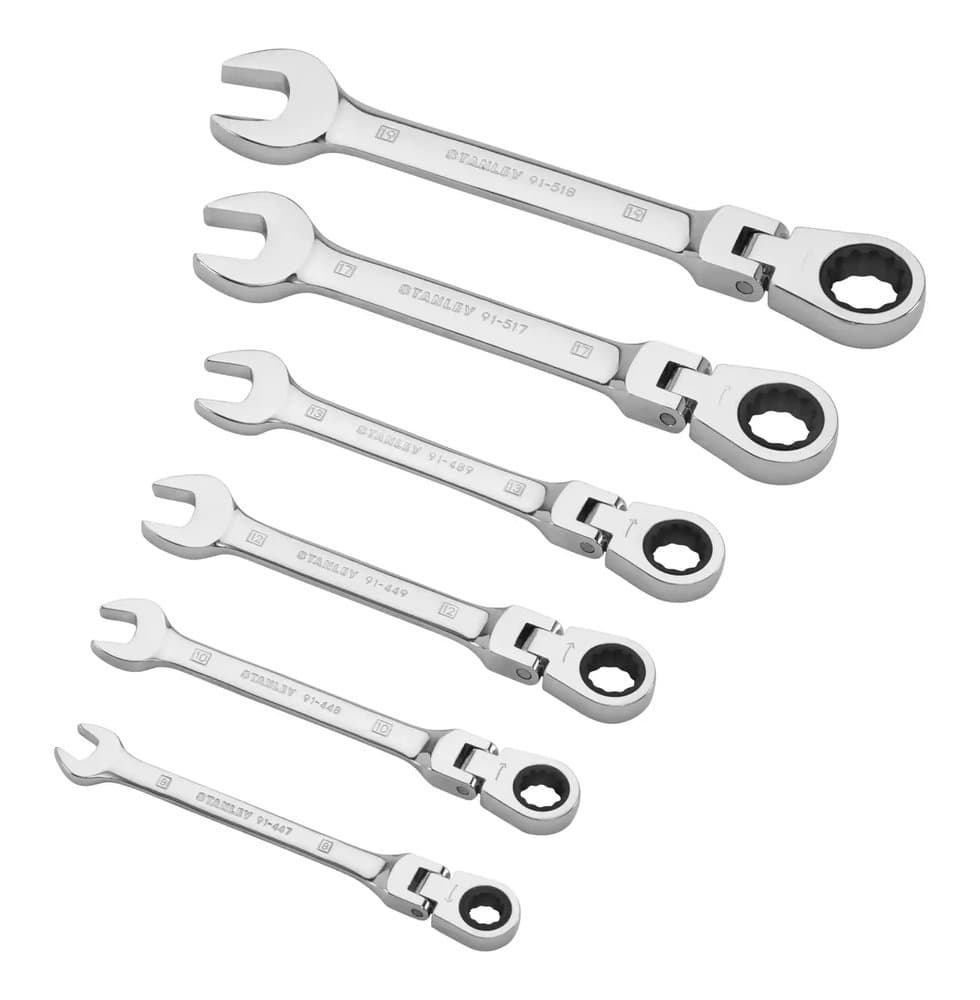 CLE MIXTE A CLIQUET A TETE INDEXABLE - JEU DE 6PCS