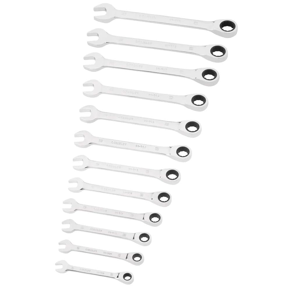 CLÉS MIXTES À CLIQUET - 12 PCS