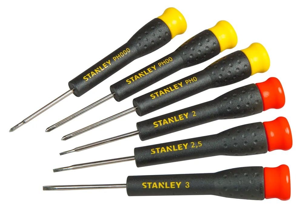 MICRO TOURNEVIS FENTE + PHILLIPS - JEU DE 6 PCS