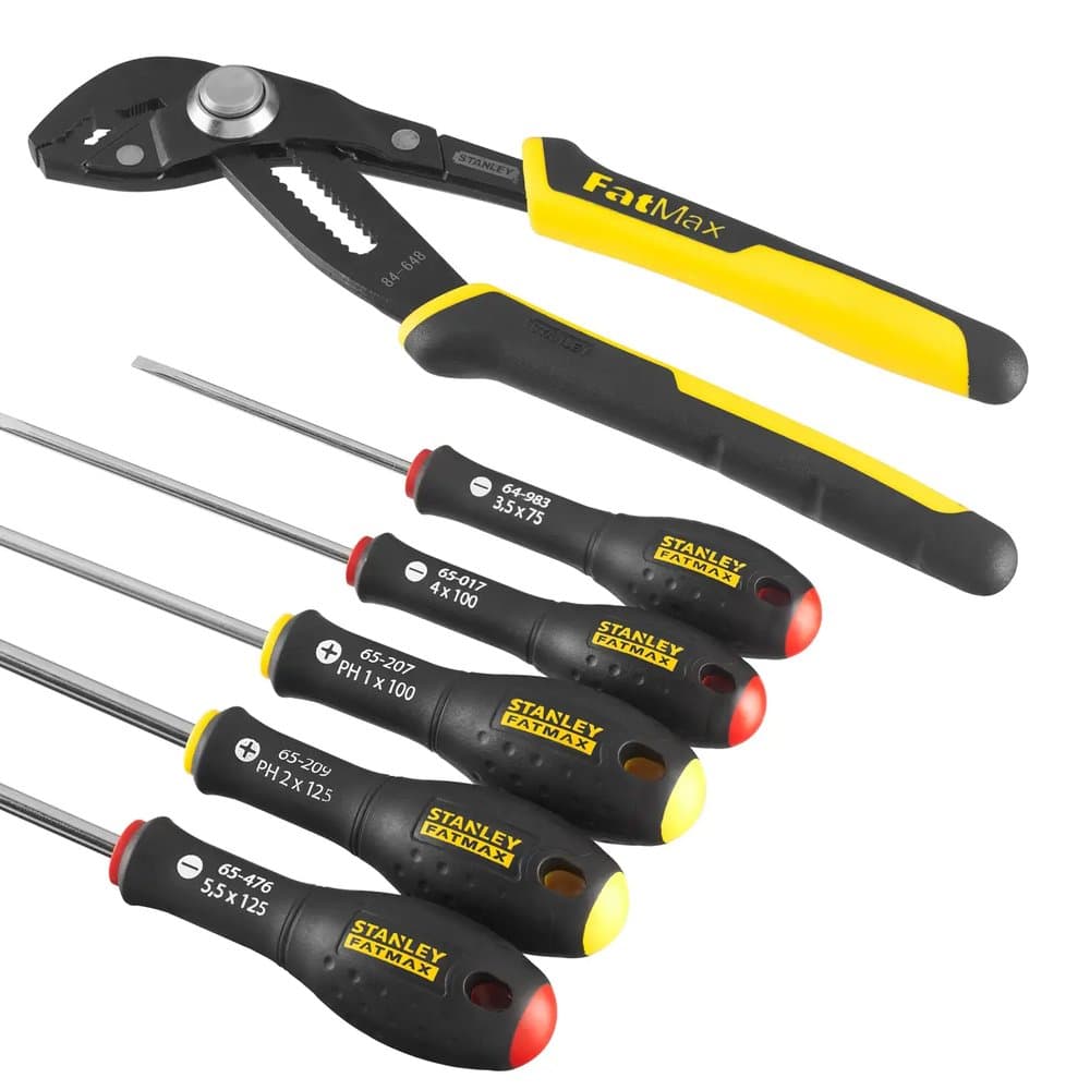 PINCE MULTIPRISE A VERROUILLAGE 250MM FATMAX + TOURNEVIS ELECRICIEN + PHILLIPS –