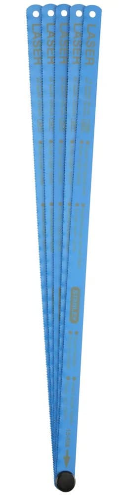 LAME DE SCIE A METAUX - CARTE 5 LAMES HSS BIMETAL LASER 10 DENTS