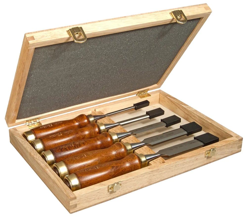 CISEAU A BOIS MANCHE BOIS  - COFFRET DE 5PCS