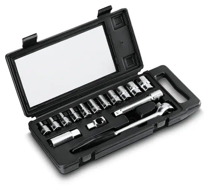 "COFFRET A DOUILLES CARRE CONDUCTEUR 1/2"" - JEU DE 15PCS"