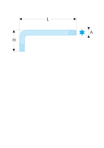 83H.2,5 CLE MALE LONGUE 2,5MM