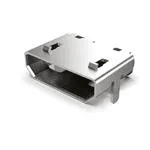 Connecteurs USB Micro B Skt, Bottom-SMT, R/A, 30u, No Peg, W/shell stake, No MEF