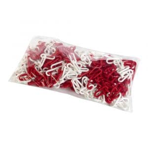SAC 25M CHAINE SIGNAL DIAM 6MM ROUGE/ BLANC /vente par multiple de : 1