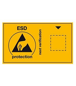 "warning label ""ESD protection""
60 x 35 mm, 30 pcs/sheet, PVC
"