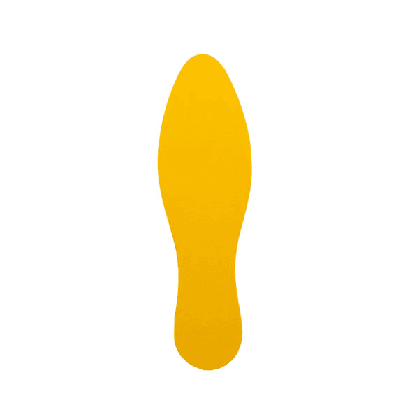 Self-adhesive Floor Marking Symbol, Footprint, Yellow, 10 pcs MOQ : 1