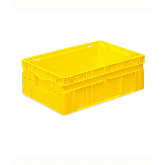 CAISSE EN POLYPROPYLÈNE ODETTE 4910 - DIM. MM L=600 P=400 H=220 - COULEUR: JAUN