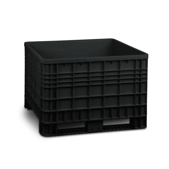REGENERATED PLASTIC CONTAINER WITH CROSS BARS LOAD CAPACITY 300 KG - DIM. MM W