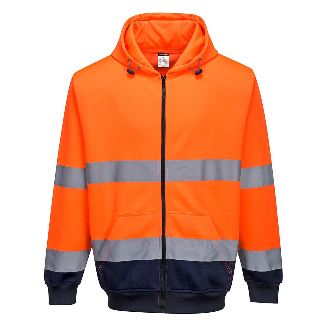 Two-Tone Zip Front Hoodie