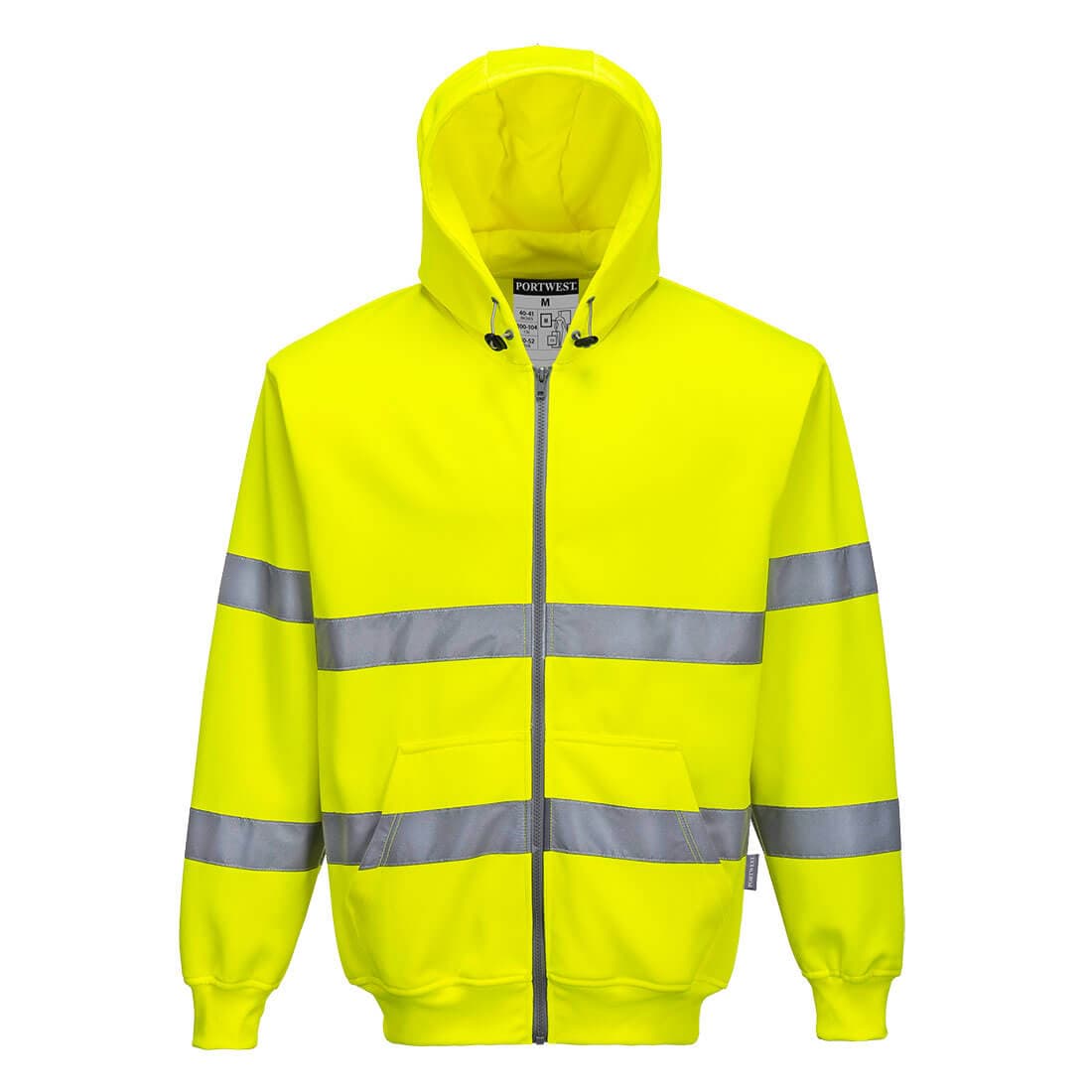 Hi-Vis Zip Front Hoodie