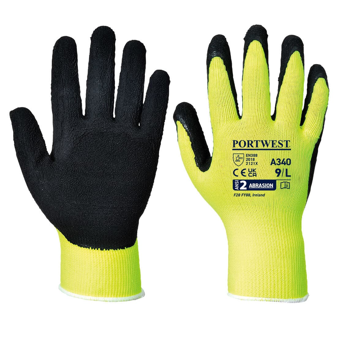 Hi-Vis Grip Glove - Latex