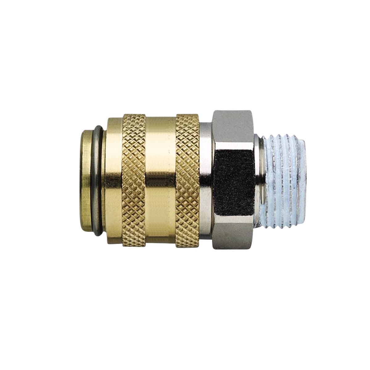 Coupling, Male 3,8, Short Version, Valved