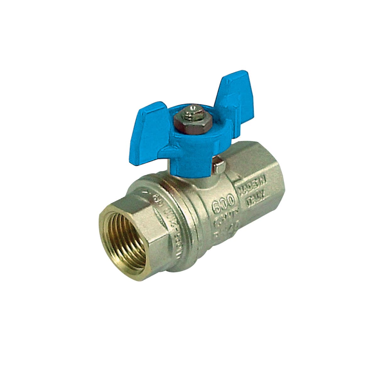 Ball Valve, T-Handle - F,F Red 1,2