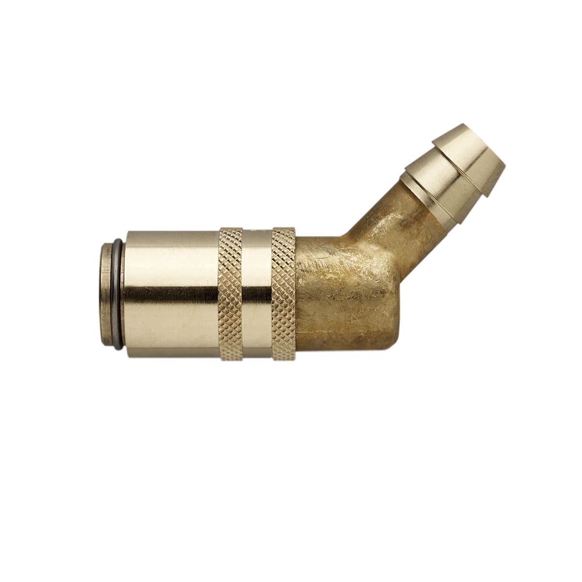 Coupling, 45° Hose dim 10 Valved
