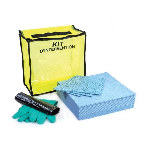 Kit d'intervention pour usage extérieur, Hydrocarbures, capacité d'absorption 10