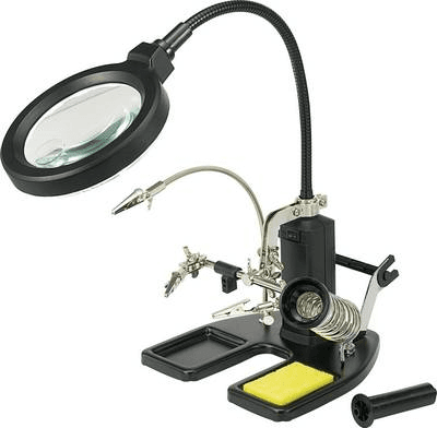 Lampe loupe LED avec 3ème main/support Toolcraft réf. 826054