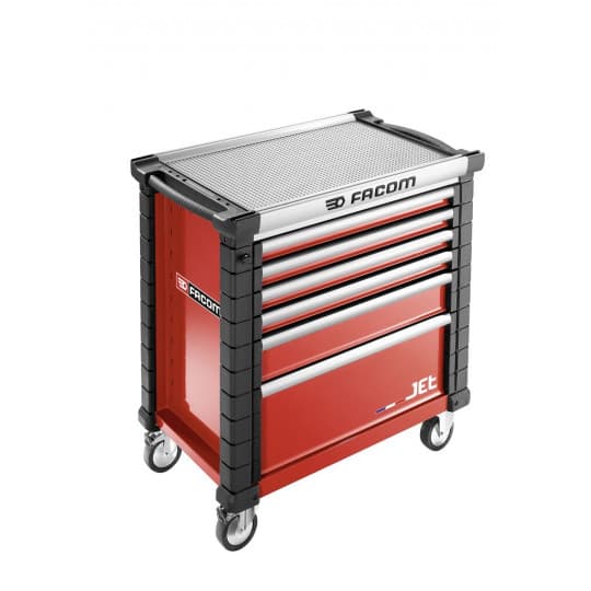 Servante JETM4 6 tiroirs rouge