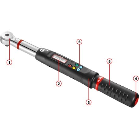 Clé dynamométrique électronique couple / angle 815 Nm