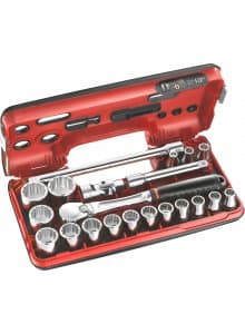 "Coffret de douilles 1/2"" 12 pans - 21Pièces"