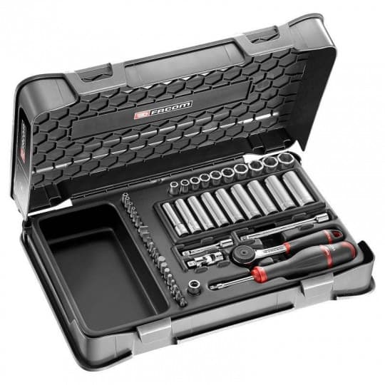 Coffret cliquet + douilles longues 1/4'' 6 pans