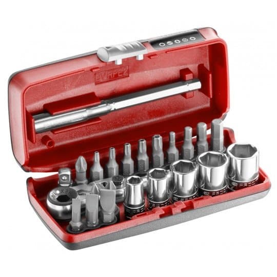 Composition serrage/vissage 1/4'' avec cliquet compact flex