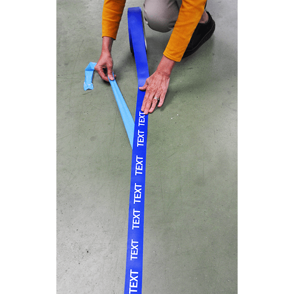 Ruban de signalisation adhésif au sol personnalisable L 15 m x l 50 mm Ep. 0.93