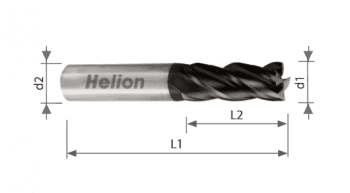 Solid carbide end mill Z4 D: 20 TiAlN